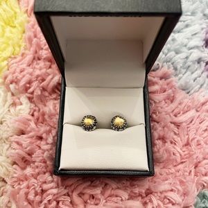 Pandora November Citrine Stud Earrings